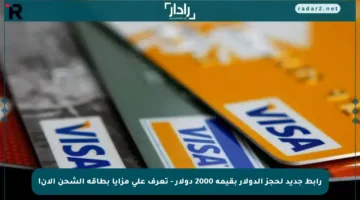 رابط جديد لحجز الدولار بقيمة 2000 دولار – تعرف على مزايا بطاقة الشحن الآن!